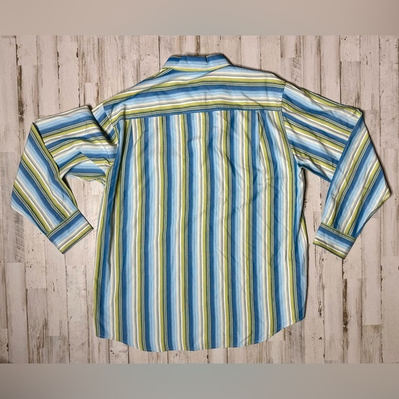 Tommy Bahama Shirt Men's Large Blue/green Button Up 100% Silk Long Sleeve L - Picture 11 of 13